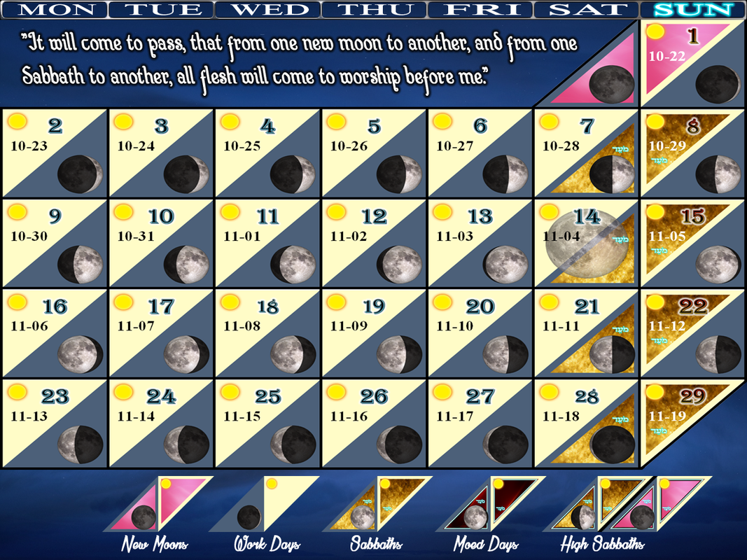Moed Calendar of YAHWEH